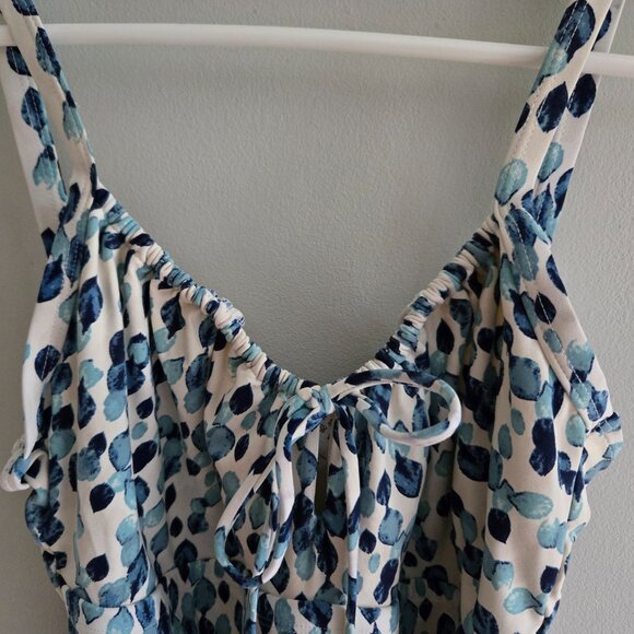 Niptuck Swim Womans One Piece Blue and White Swimsuit - Picture 3 of 6